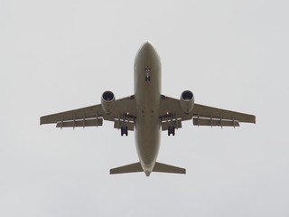 Airplane before landing