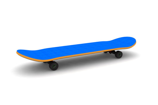 isolated skateboard.