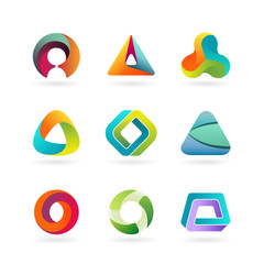 Business Icons Set Isolated On White Background,  Abstract, Infi