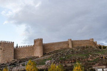 views of the city of Avila in Spain, perfectly preserved medieval walled city   © luismicss