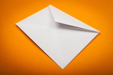 Envelope, Orange, Letter.