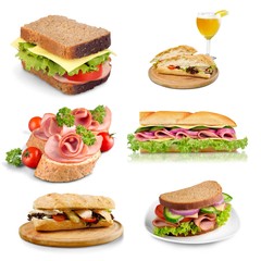 Sandwich, Ham, Cheese.