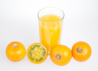 Lulo deliciosa fruta tropical 