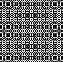 Vector Seamless Pattern. Repeating Abstract Background with Squarish Shapes.