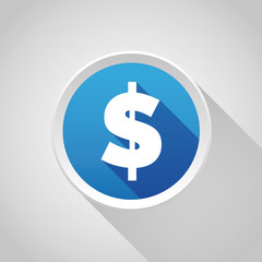 Dollar sign vector button