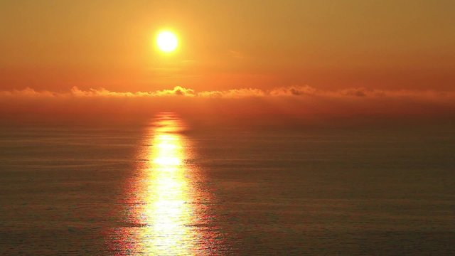 beautiful sunset on the Ionian Sea