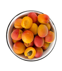 apricots isolated on white