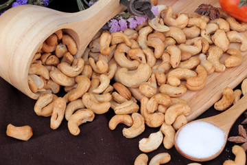Roasted cashews nuts with natura