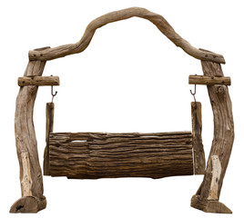 Old chairs, benches, swings