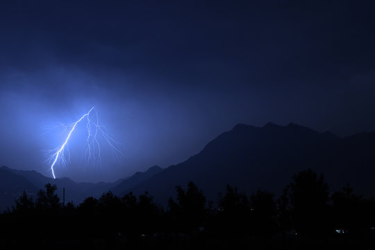 Thunderstorm over the Alps
