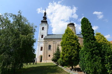 Fototapeta na wymiar Monasterey Sisatovac episcopal church in Fruska Gora, Serbia.