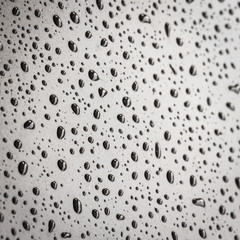 Macro water drop on black stone texture
