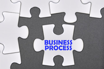 Fototapeta premium jigsaw puzzle written word business process