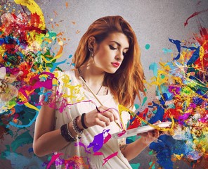 Girl creative painter © alphaspirit
