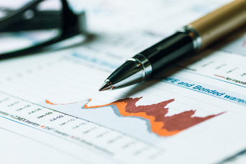 Financial accounting graphs and charts analysis