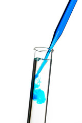 Test tubes and pipette drop, Laboratory Glassware