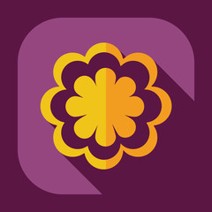 Flat modern design with shadow icon flower