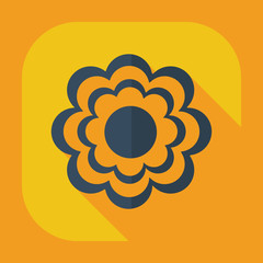 Flat modern design with shadow icon flower
