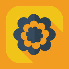 Flat modern design with shadow icon flower