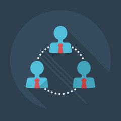Flat modern design with shadow icons business icon