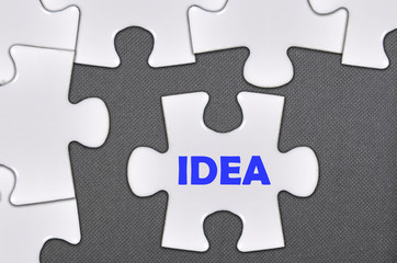 Fototapeta premium jigsaw puzzle written word idea