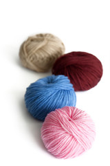 colour knitting ball