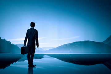 Obraz premium Businessman in isolation