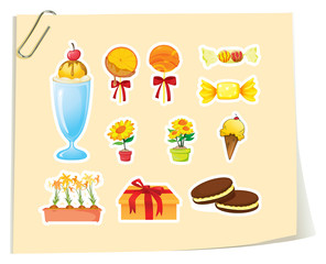 Desserts and flowers