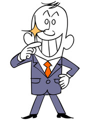 歯が綺麗なビジネスマン