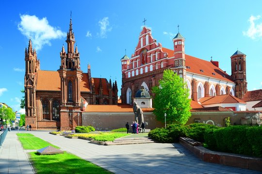 St. Anne's and Bernardinu Church in Vilnius city