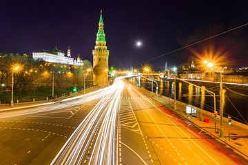 Fototapeta na wymiar Embankment of the Moskva River near the Kremlin,