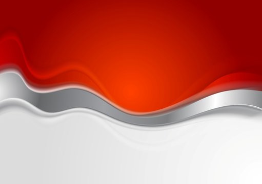 Bright background with metal wave