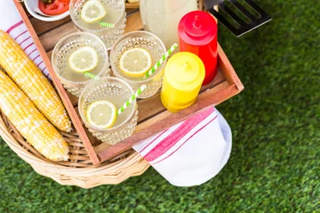Acrylic kitchen splashbacks Picnic Summer picnic