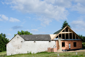 old house under reconstruction