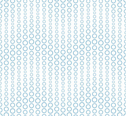 Seamless pattern on a white background. Has the shape of a wave. Consists of through geometric elements in blue.