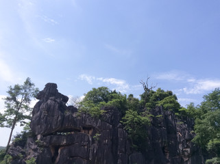 Stone Mountain with beautiful blue sky
