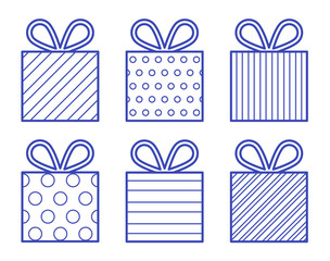 Blue gift boxes illustration
