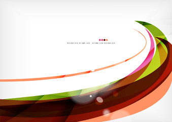 Rainbow orange red brown line design