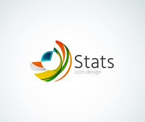 Statistics company logo design. Vector illustration. 