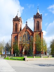 Fototapeta na wymiar Church of Christ's Assumption in Kupiskis town
