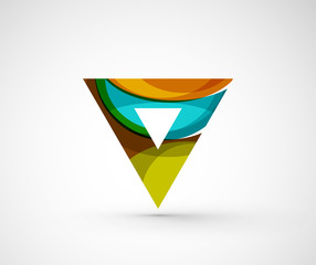 Abstract geometric company logo triangle, arrow