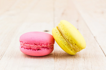Sweet and colourful french macaron.