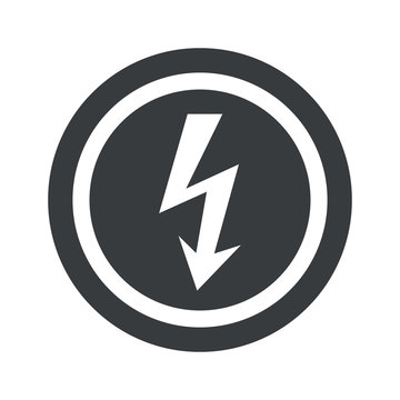 Round black voltage sign