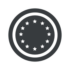 Round black European Union sign
