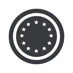 Round black European Union sign