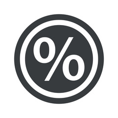 Round black percent sign