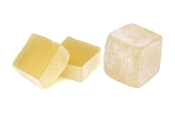Turkish delight isolated on white background
