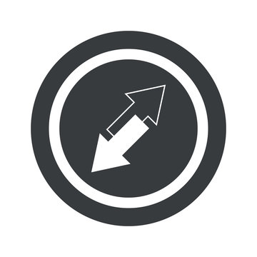 recommend clip art: Round black opposite sign