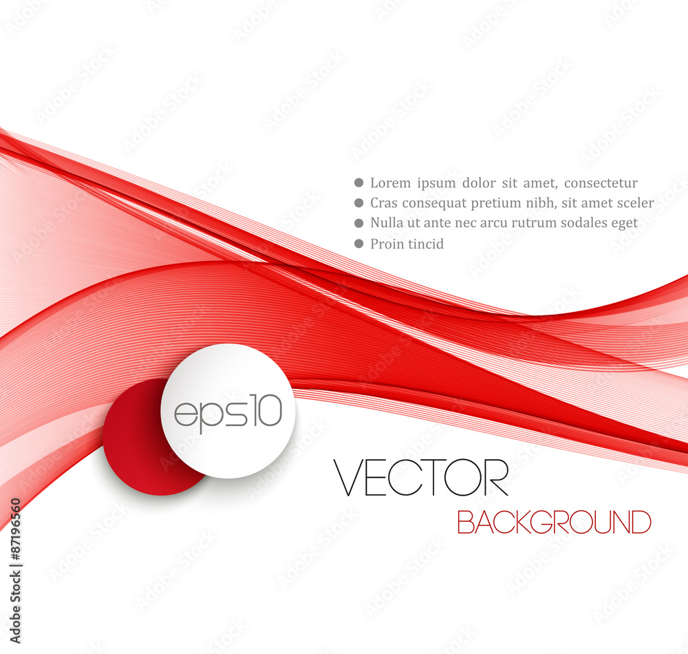 Aufkleber Smooth wave stream line abstract header layout. Vector