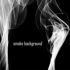 Abstract smoke isolated on black. Vector illustration. Eps 10